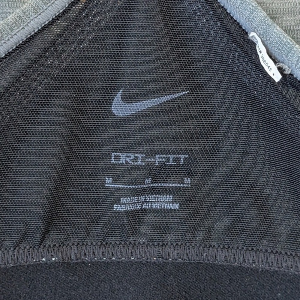 Nike Dri-FIT Women Gray Heathered Adjustable Strap Sports Bra Medium Active Gym - Picture 3 of 7